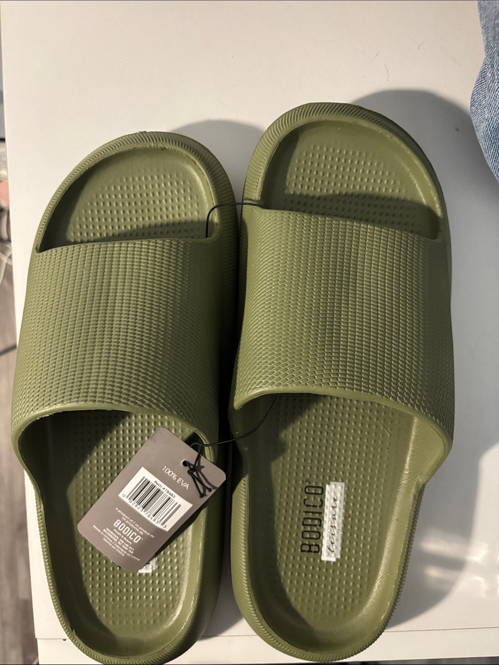 Bodico Olive Green Slide Sandals for Women 8-9 /Men 6.5-7